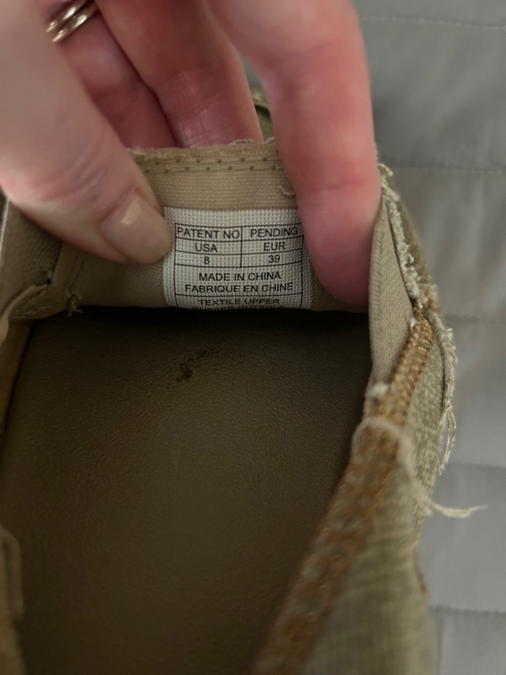 Sanuk Olive Frayed Canvas Slip-On Sneakers - Picture 3 of 5